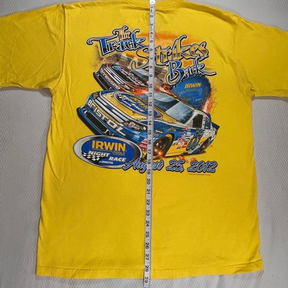 NASCAR Chase Authentics 2012 Irwin Tools Night Race Bristol T-Shirt Mens Large - Picture 7 of 9